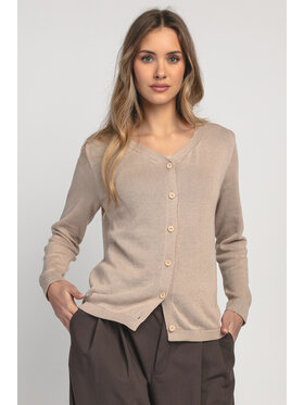 Fobya Fobya Kardigan F1979 Beżowy Basic Fit