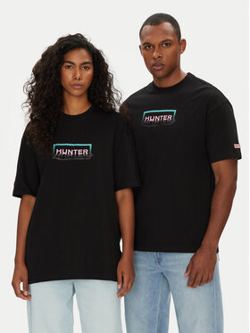 Hunter Hunter T-krekls Abele UNISEX HARU0007251 Melns Regular Fit
