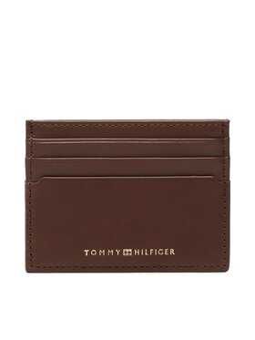 Tommy Hilfiger Tommy Hilfiger Kreditinių kortelių dėklas Th Premium Leather Cc Holder AM0AM10987 Ruda