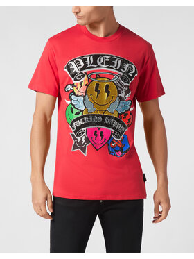PHILIPP PLEIN PHILIPP PLEIN T-Shirt 22609 Czerwony Regular Fit