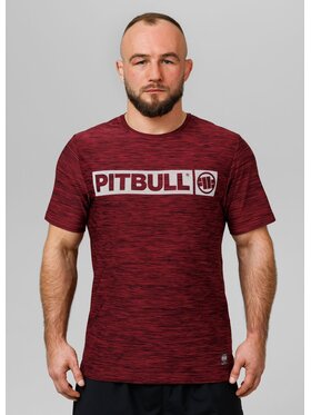 PITBULL PITBULL Koszulka techniczna Casual Sport Hilltop Bordowy Regular Fit