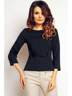 Infinite You Infinite You Bluzka M089 Granatowy Basic Fit