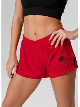 PITBULL PITBULL Szorty sportowe Small Logo Bordowy Regular Fit