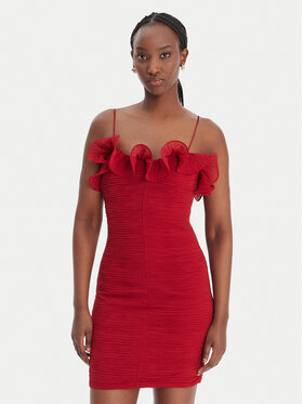 Guess Guess Коктейлна рокля W6RK80 WI342 Червен Classic Fit