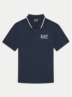 EA7 Emporio Armani EA7 Emporio Armani Тениска с яка и копчета 8NBF51 BJ02Z 1562 Тъмносин Regular Fit