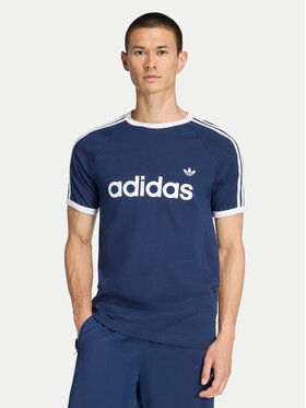 adidas adidas Tričko 3-Stripes Ringer KF0419 Tmavomodrá Slim Fit