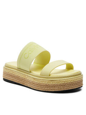 Calvin Klein Natikači Wedge Slide He HW0HW01966 Rumena