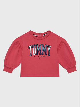 Tommy Hilfiger Tommy Hilfiger Majica dugih rukava Tartan Logo KG0KG07098 M Ružičasta Regular Fit