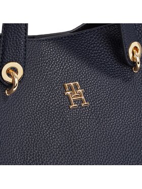 Tommy Hilfiger Ročna Torba Th Emblem Satchel AW0AW15177 Mornarsko Modra