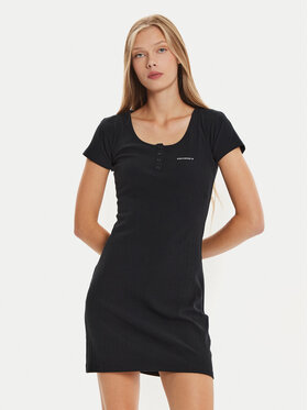 Converse Converse Kleid für den Alltag Wordmark 10026788-A01 Schwarz Standard Fit