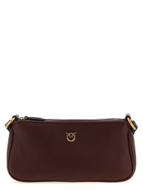 PINKO PINKO Torebka Bordeaux Cowhide Crossbody Bordowy