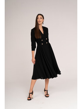 Ciepielewska Ciepielewska Sukienka koktajlowa 10020 Czarny Flattering Fit