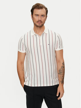 Tommy Hilfiger Tommy Hilfiger Поло Vertical MW0MW35627 Бежевий Regular Fit