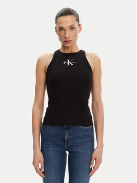 Calvin Klein Jeans Calvin Klein Jeans Top Monologo J20J225301 Nero Slim Fit