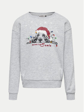 Kids ONLY Kids ONLY Суитшърт Yda Xmas 15280285 Сив Regular Fit