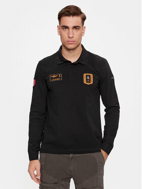 Aeronautica Militare Aeronautica Militare Polokošeľa 232PO1721P192 Čierna Regular Fit