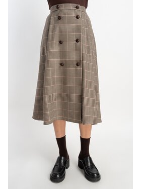 CLICK CLICK Φούστα midi 50-731 Καφέ Relaxed Fit