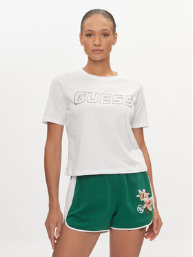 Guess Guess T-shirt Kiara V4GI18 I3Z14 Bijela Boxy Fit