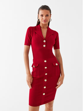Marciano Guess Marciano Guess Každodenné šaty 3YGK00 5036Z Červená Slim Fit