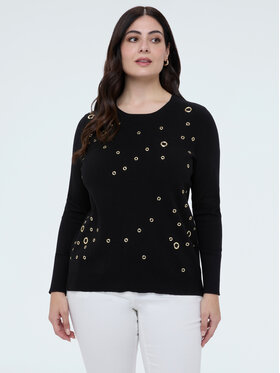 Fiorella Rubino Fiorella Rubino Sweter M250L008455N033 Czarny Regular Fit