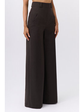 Kasia Zapała Kasia Zapała Spodnie materiałowe Celeste Brązowy Slim Fit