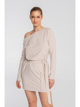 Nudyess Nudyess Sukienka codzienna Sable z modalu Beżowy Regular Fit