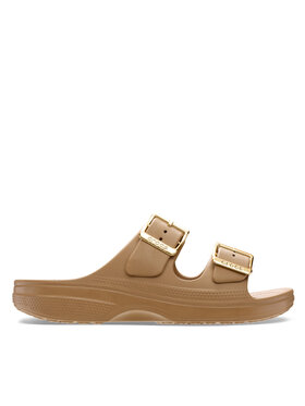 Crocs Crocs Papucs Saturday Sandal Metallic Buckle 213316 Barna