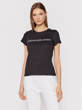 Calvin Klein Jeans Calvin Klein Jeans T-shirt Institutional J20J207879 Crna Regular Fit