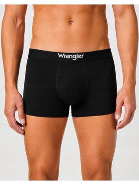 Wrangler Wrangler Bokserki Masson 3 Pack Cotton Elastane Trunks Czarny