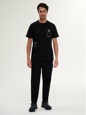 4F 4F Spodnie dresowe WHEEL & WAVE Czarny Regular Fit