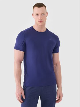 4F 4F Tričko 4FWSS25TFTSM1343-30S Modrá Regular Fit