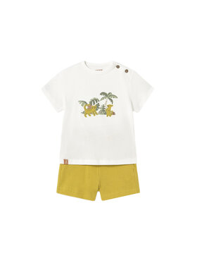 Mayoral Mayoral Komplet t-shirt i spodenki 1653 Żółty Regular Fit