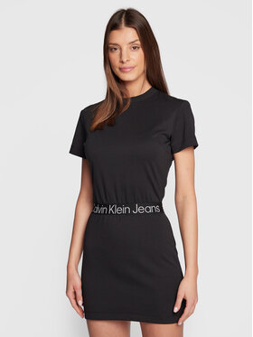Calvin Klein Jeans Calvin Klein Jeans Kleid für den Alltag J20J220356 Schwarz Regular Fit