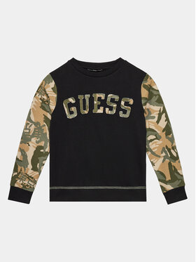 Guess Guess Μπλούζα L4RQ02 KA6R3 Μαύρο Regular Fit