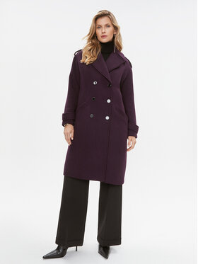 Morgan Morgan Palton de lână 232-GMIKI Violet Regular Fit