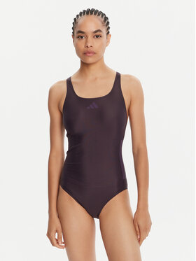 adidas adidas Maudymosi kostiumėlis 3-Stripes JZ5509 Violetinė Slim Fit