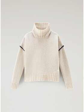 Woolrich Woolrich Sweter cfwwkn0252fruf0712-8743 Beżowy Regular Fit