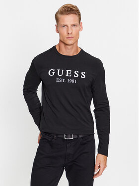 Guess Guess Longsleeve U3BI11 K6YW0 Czarny Regular Fit