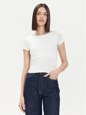 Gina Tricot Gina Tricot Póló 21319 Fehér Slim Fit