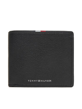 Tommy Hilfiger Tommy Hilfiger Portafoglio grande da uomo Th Corp Cc Flap & Coin AM0AM13741 Nero