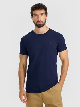 4F 4F T-Shirt NOS Granatowy Slim Fit