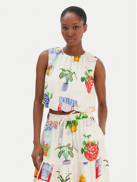 Seafolly Seafolly Bluza La Boca 55646-TO Écru Regular Fit