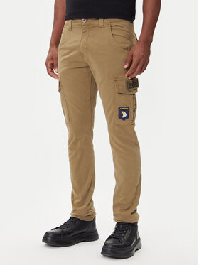 Alpha Industries Alpha Industries Pantaloni din material Petrol Patch 178207 Verde Slim Fit