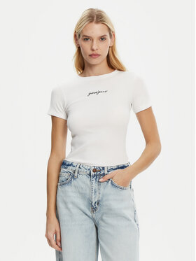 Guess Jeans Guess Jeans T-Shirt W5RI57 KA0H1 Bílá Slim Fit