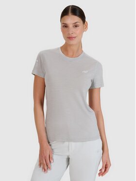4F 4F Maglietta tecnica 4FWSS25TFTSF1269-27S Grigio Regular Fit