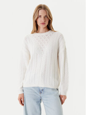 Guess Guess Sweter W5YR56 Z2ZK2 Biały Regular Fit