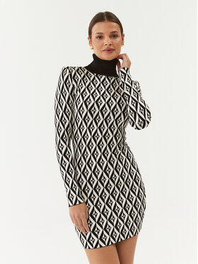 Elisabetta Franchi Elisabetta Franchi Trikotāžas kleita AM-98B-36E2-V340 Balts Slim Fit
