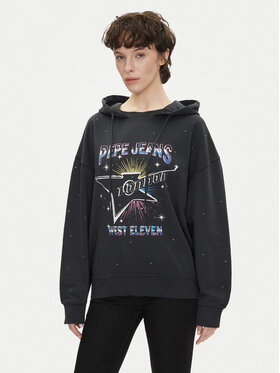 Pepe Jeans Pepe Jeans Pulóver Lilian PL581469 Fekete Loose Fit