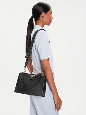 Tommy Hilfiger Tommy Hilfiger Дамска чанта Th Her Med Satchel AW0AW17722 Черен