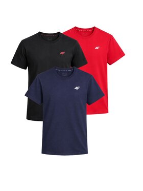 4F 4F T-Shirt Z-TTSHM3341-3 Czarny Regular Fit